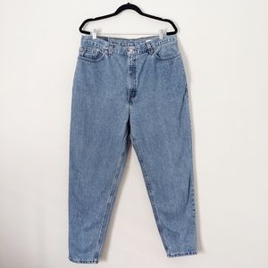 Vintage Y2K Levis 550 Medium Wash High Waist Tapered Mom Jeans Womens Sz 16/18